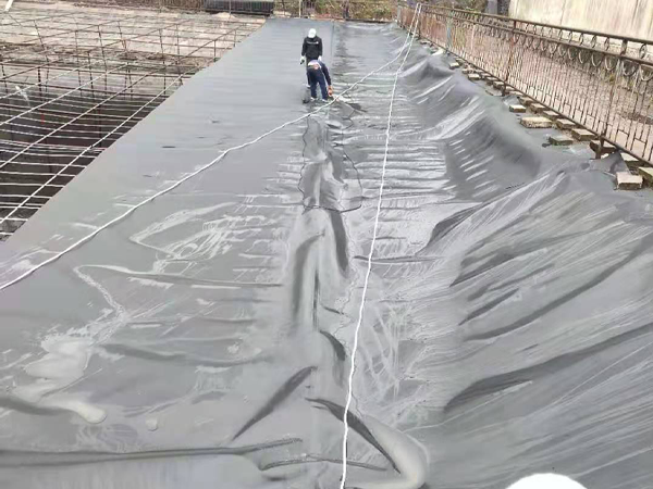 土工膜施工现场